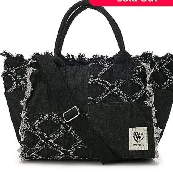 Wildfox Handbags - NWT WILDFOX Tote Bag Denim Black